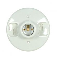  80/1648 - Keyless Glazed Porcelain Ceiling Receptacle; 4 Terminal; Screw Terminals; 4-3/8" Diameter; 660W;