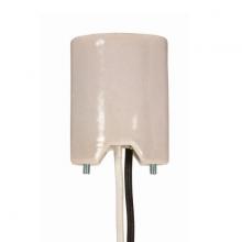  80/2091 - Keyless Porcelain Mogul Socket w/Lamp Grip Mounting Screws Held Captive, 2 Wireways, 1/2" Strip