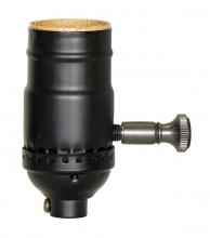  80/2416 - 150W Full Range Turn Knob Dimmer Socket; 1/8 IPS; 3 Piece Stamped Solid Brass; Dark Antique Brass