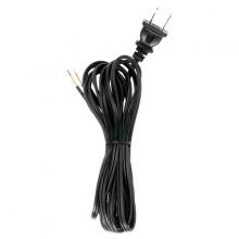  90/2034 - 12 Foot 18/2 SPT-1 105C Cord Set; Black Finish; 72" Hank; 150 Carton; Molded Polarized Plug;