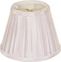  90/2364 - Clip On Shade; White Folded Pleat; 3" Top; 5" Bottom; 4" Side