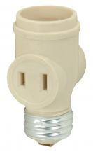  90/2450 - Medium Base Keyless Current Tap; Ivory Finish; 660W; 125V