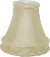 90/2524 - Clip On Shade; Beige Leather Look; 3" Top; 5-1/2" Bottom; 5-1/4" Side