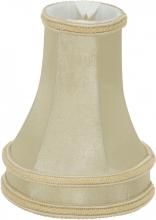  90/2525 - Clip On Shade; Beige Leather Look; 2-1/8" Top; 4" Bottom; 5-1/8" Side