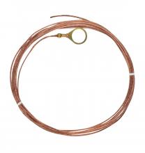  93/335 - 10 Foot 18/1 Bare Copper Ground Wire; 1/4 IP Round Ground Lug