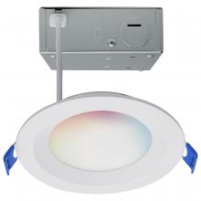  S11564 - 9 Watt; LED Direct Wire; Low Profile Regress Baffle Downlight; 4 Inch Round; Starfish IOT; Tunable