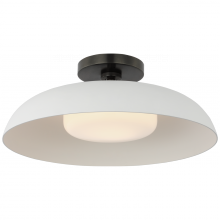  AL 4040BZ/WHT-WG - Cyrus 16" Flush Mount