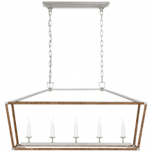 CHC 5765PN/NRT - Darlana Medium Rattan Wrapped Linear Lantern
