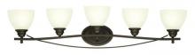  6303600 - 5 Light Wall Fixture Oil Rubbed Bronze Finish Frosted Glass