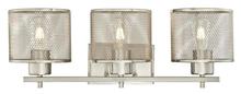  6327600 - 3 Light Wall Fixture Brushed Nickel Finish Mesh Shades