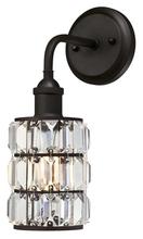  6337500 - 1 Light Wall Fixture Oil Rubbed Bronze Finish Crystal Prism Glass