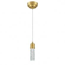  6355300 - LED Mini Pendant Champagne Brass Finish Bubble Glass
