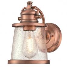  6361000 - Wall Fixture Washed Copper Finish Clear Seeded Glass