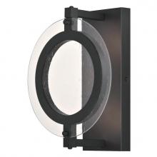  6374100 - Dimmable LED Wall Fixture Matte Black Finish Clear Seeded Glass