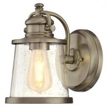  6374500 - Wall Fixture Antique Brass Finish Clear Seeded Glass
