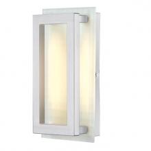  6579200 - Dimmable LED Wall Fixture Nickel Luster Finish Frosted Waffle Glass