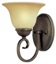  6659200 - 1 Light Wall Fixture Ebony Bronze Finish Aged Alabaster Glass