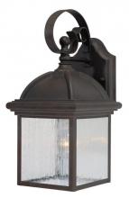  6939500 - 1 Light Wall Lantern Textured Rust Patina Finish on Cast Aluminum with Clear Seeded Glass Panels