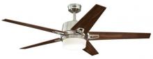  7204600 - 56 in. Brushed Nickel Finish Reversible Blades (Rich Walnut/Maple) Opal Frosted Glass
