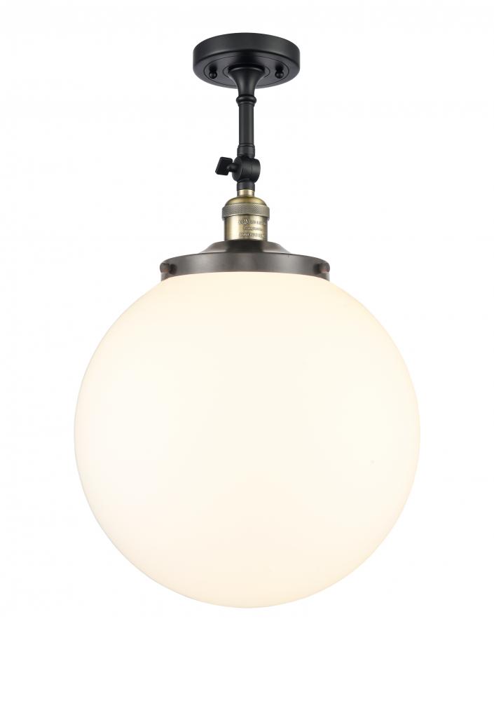 Beacon - 1 Light - 14 inch - Black Antique Brass - Semi-Flush Mount