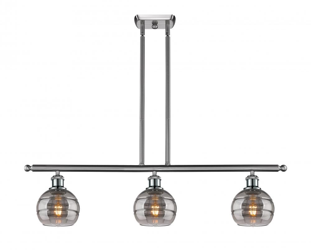 Rochester - 3 Light - 36 inch - Brushed Satin Nickel - Cord hung - Island Light