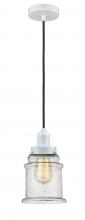  100W-10BK-0H-W-G184 - Whitney - 1 Light - 8 inch - White - Cord hung - Mini Pendant