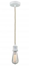  100W-10RE-1W - Edison - 1 Light - 2 inch - White - Cord hung - Mini Pendant