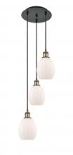  113B-3P-BAB-G81 - Eaton - 3 Light - 12 inch - Black Antique Brass - Cord Hung - Multi Pendant