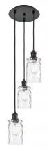  113B-3P-BK-G352 - Candor - 3 Light - 11 inch - Matte Black - Cord Hung - Multi Pendant