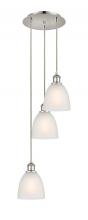  113B-3P-PN-G381 - Castile - 3 Light - 13 inch - Polished Nickel - Cord Hung - Multi Pendant