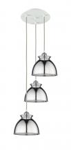  113B-3P-WPC-M14-PC - Adirondack - 3 Light - 15 inch - White Polished Chrome - Cord hung - Multi Pendant