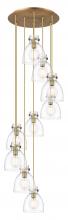 Innovations Lighting 119-410-1PS-BB-G412-8CL - Newton Bell - 9 Light - 22 inch - Brushed Brass - Multi Pendant