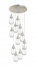  126-450-1P-SN-G450-6CL - Malone - 12 Light - 25 inch - Brushed Satin Nickel - Multi Pendant