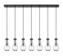  127-451-1P-BK-G451-5CL - Owego - 7 Light - 49 inch - Matte Black - Linear Pendant