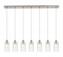  127B-7P-SN-G434-7DE - Crown Point - 7 Light - 49 inch - Brushed Satin Nickel - Linear Pendant