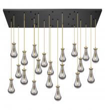  172BK-451-1P-BB-G451-5SM-20 - Owego - 21 Light - 71 inch - Brushed Brass - Multi Pendant