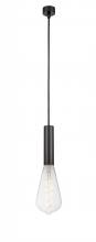  198-1P-BK-BB95LED - Edison - 1 Light - 4 inch - Matte Black - Cord hung - Mini Pendant