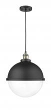  201C-BAB-HFS-122-BK - Hampden - 1 Light - 13 inch - Black Antique Brass - Cord hung - Pendant