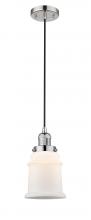 Innovations Lighting 201C-PN-G181 - Canton - 1 Light - 6 inch - Polished Nickel - Cord hung - Mini Pendant