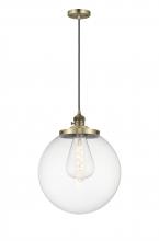  201CSW-AB-G202-14 - Beacon - 1 Light - 14 inch - Antique Brass - Cord hung - Mini Pendant