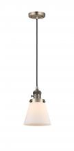 Innovations Lighting 201CSW-AB-G61 - Cone - 1 Light - 6 inch - Antique Brass - Cord hung - Mini Pendant