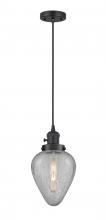  201CSW-BK-G165 - Geneseo - 1 Light - 7 inch - Matte Black - Cord hung - Mini Pendant