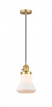  201CSW-SG-G191 - Bellmont - 1 Light - 6 inch - Satin Gold - Cord hung - Mini Pendant