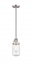  201CSW-SN-G314 - Dover - 1 Light - 5 inch - Brushed Satin Nickel - Cord hung - Mini Pendant