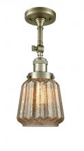 Innovations Lighting 201F-AB-G146-LED - Chatham - 1 Light - 7 inch - Antique Brass - Semi-Flush Mount