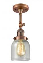  201F-AC-G54 - Bell - 1 Light - 5 inch - Antique Copper - Semi-Flush Mount