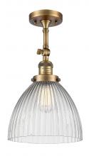  201F-BB-G222 - Seneca Falls - 1 Light - 10 inch - Brushed Brass - Semi-Flush Mount