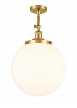  201F-SG-G201-14 - Beacon - 1 Light - 14 inch - Satin Gold - Semi-Flush Mount