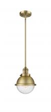  201S-BB-HFS-64-BB - Hampden - 1 Light - 7 inch - Brushed Brass - Stem Hung - Mini Pendant