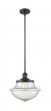  201S-BK-G544 - Oxford - 1 Light - 12 inch - Matte Black - Stem Hung - Mini Pendant